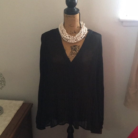 Express Black Fancy Top - Picture 1 of 11
